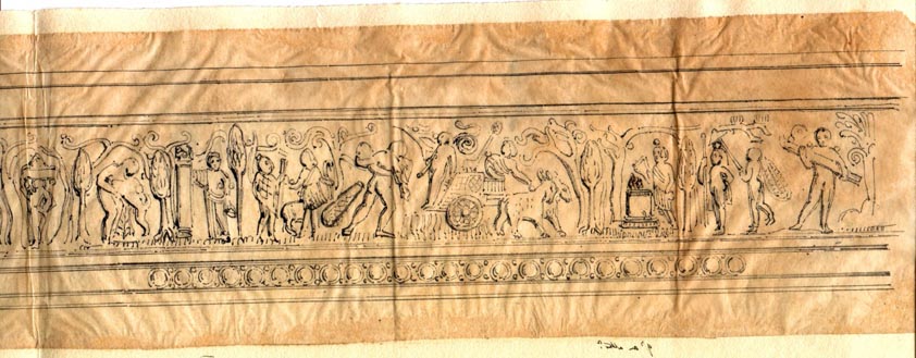 231 relief showing figures among trees